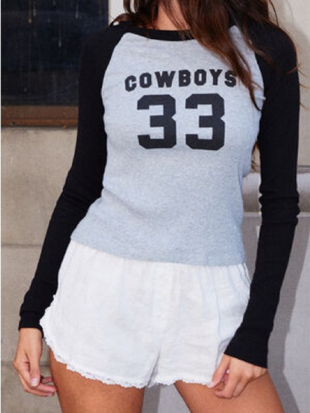 NWT John Galt Cowboys Graphic Long Sleeve Top